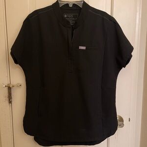 FIGS Black Montex Scrub Top